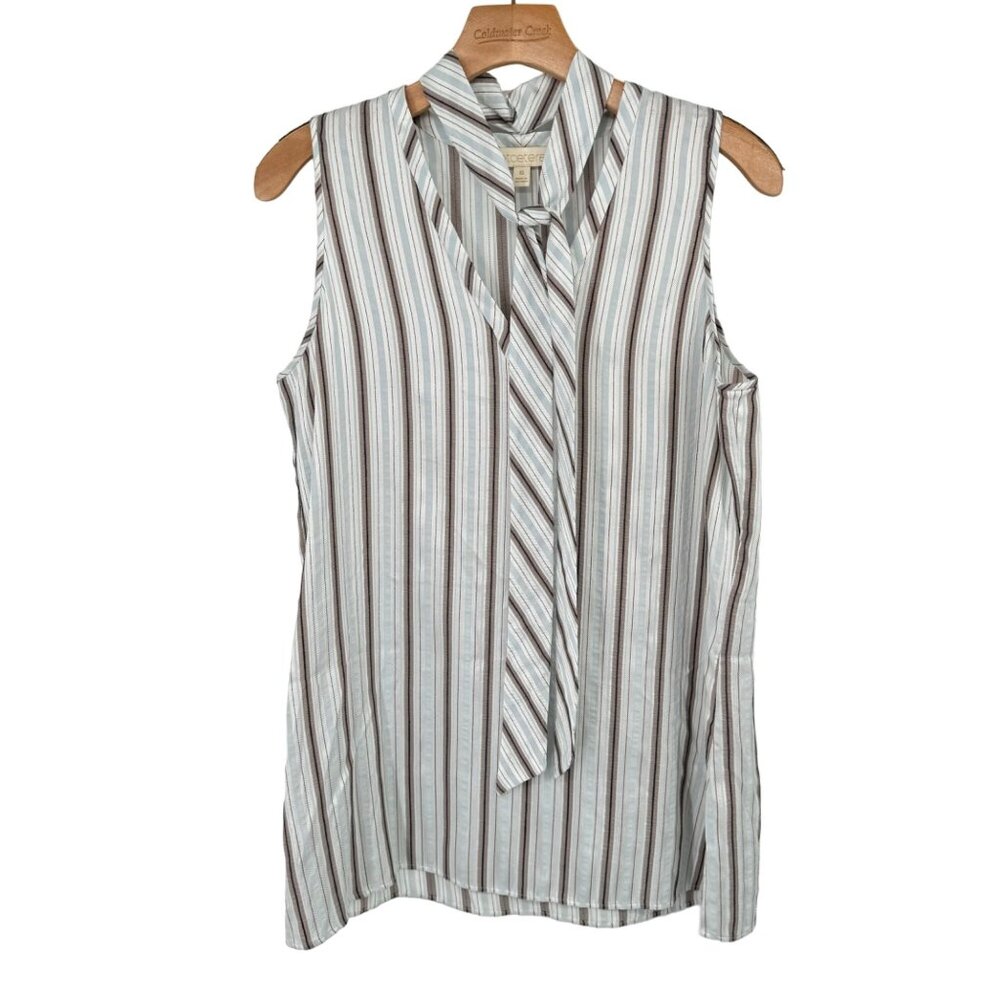 Etcetera Women's Striped Sleeveless Blouse Size 6